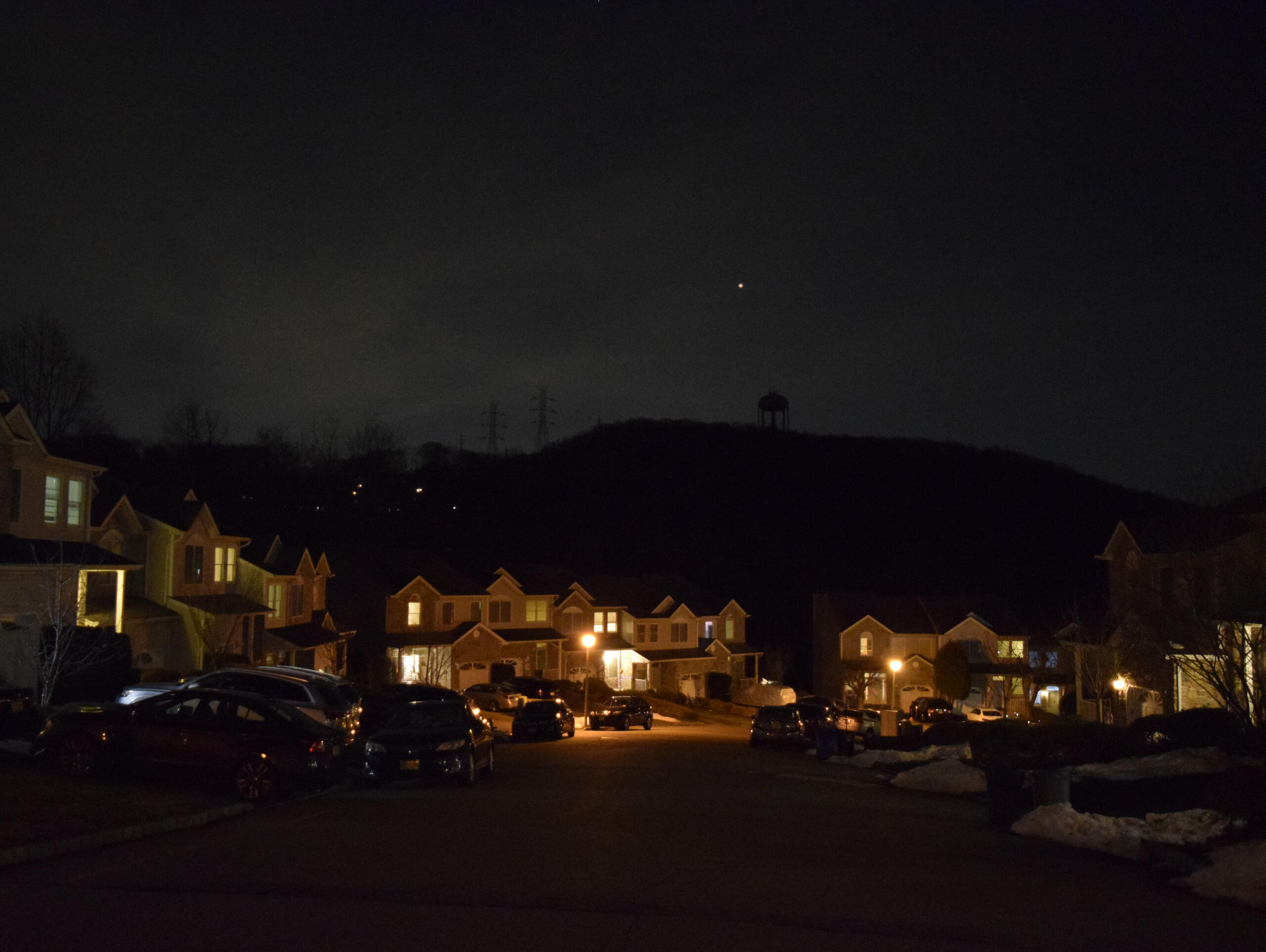 A warm community within a spooky area.